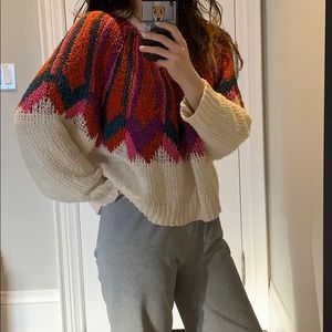 Zara color baggy knit sweater size S